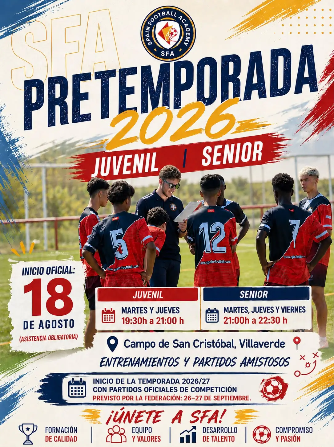 Club de Fútbol en Madrid – Academia FC SFA Entrenamientos y Partidos | es